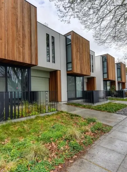 Exterior painting and timber finishing on a modern new build display home.